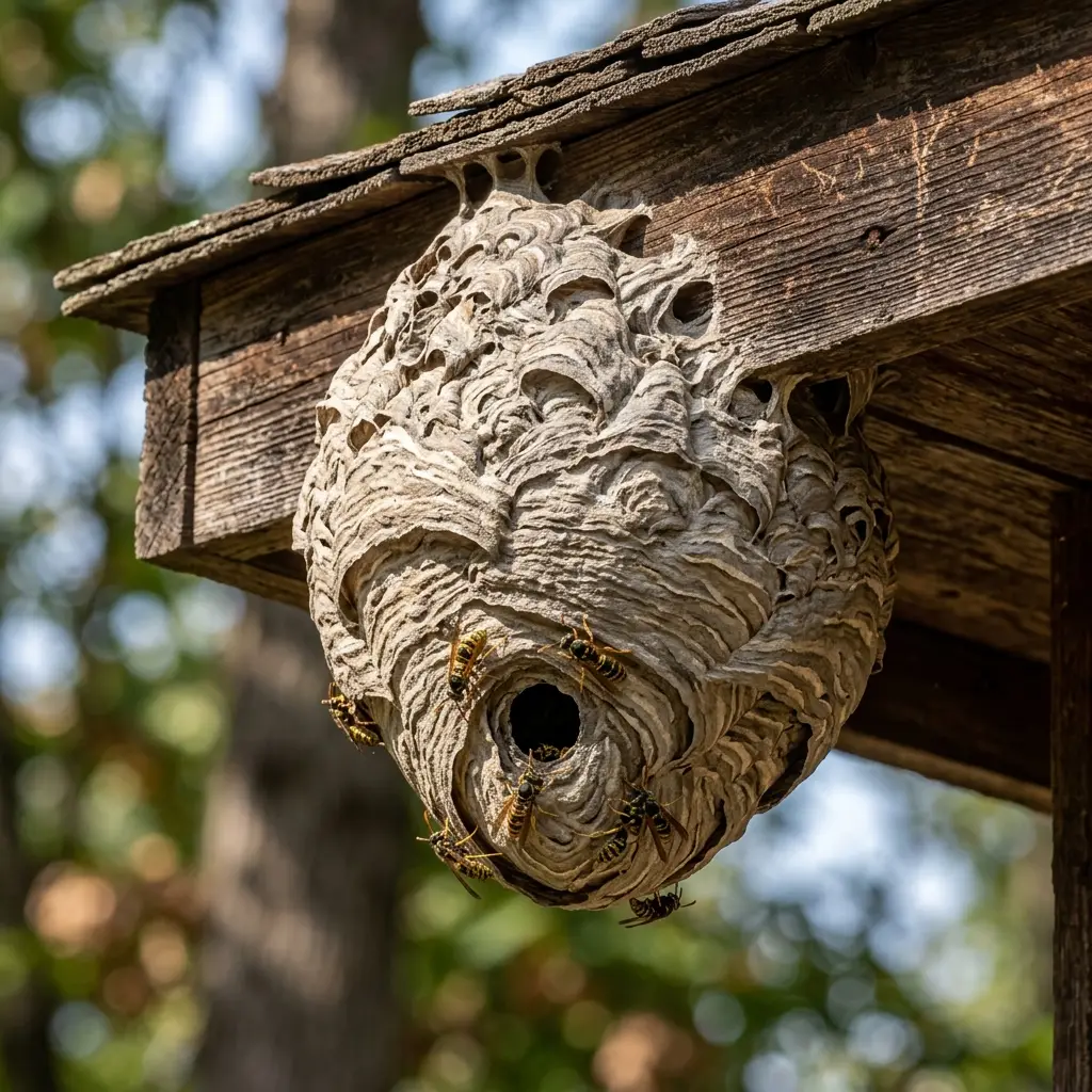 Wasp nest removal